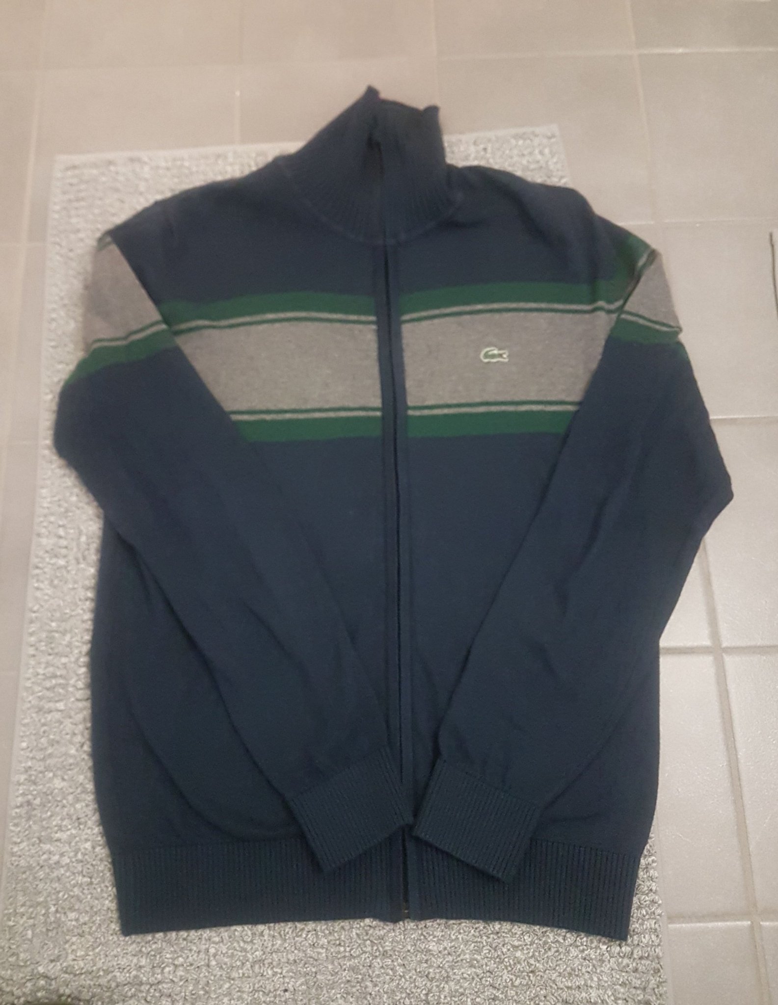 lacoste zip up fleece