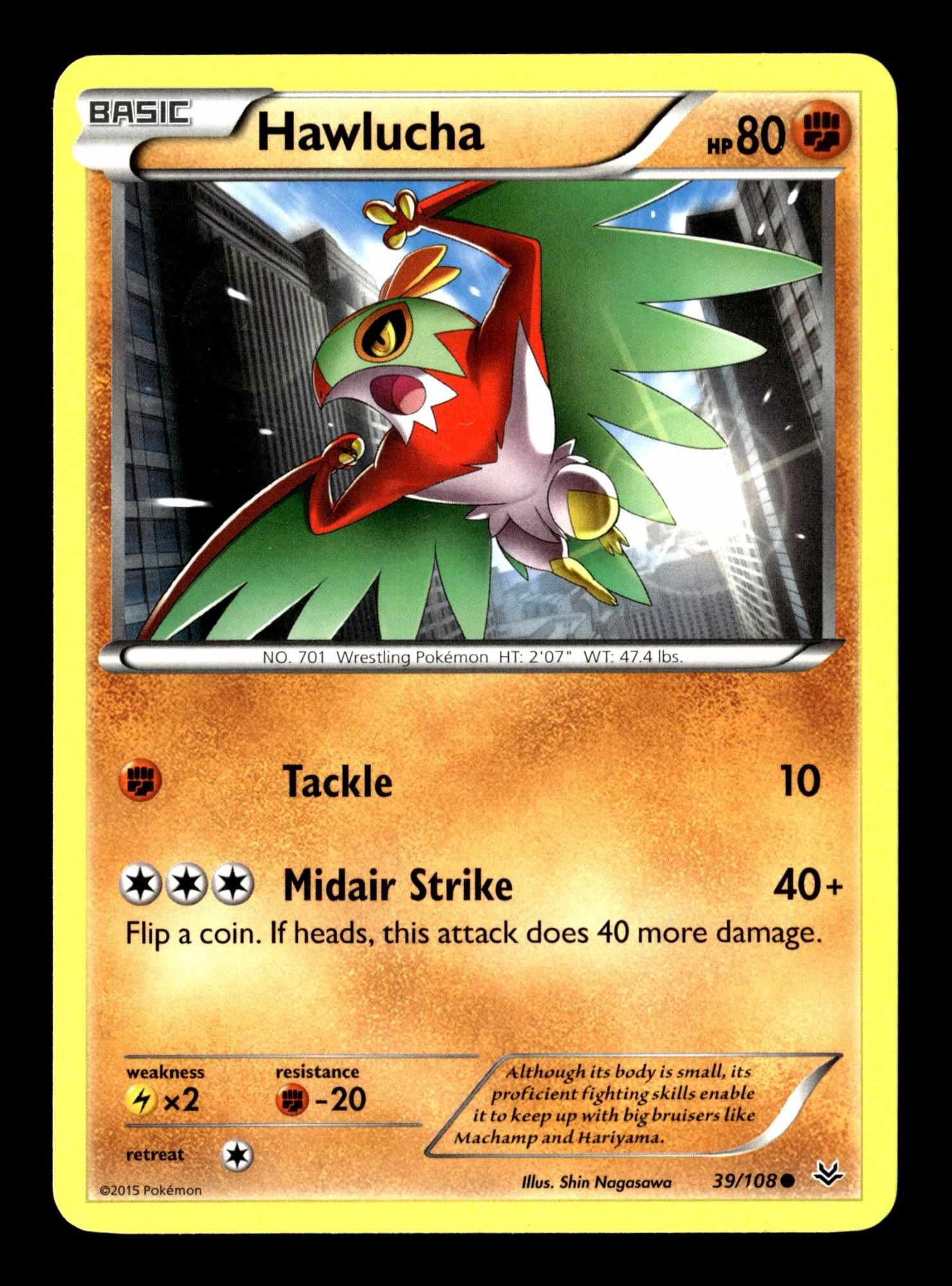 pokemon temporal forces card list Pokemon - XY - Steam Siege - (Reverse Holo) Hawlucha main image 0