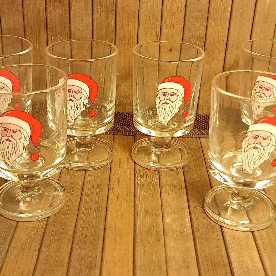 6 st Tomteglas Julglas snapsglas Glas Tomte Jul.. Köp på Tradera