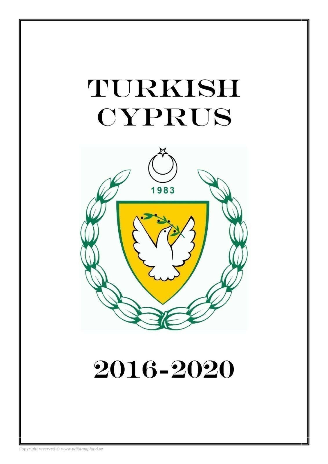Turkish Cyprus 2016-2020 PDF STAMP ALBUM PAGES INGA FRIMÄRKEN!!