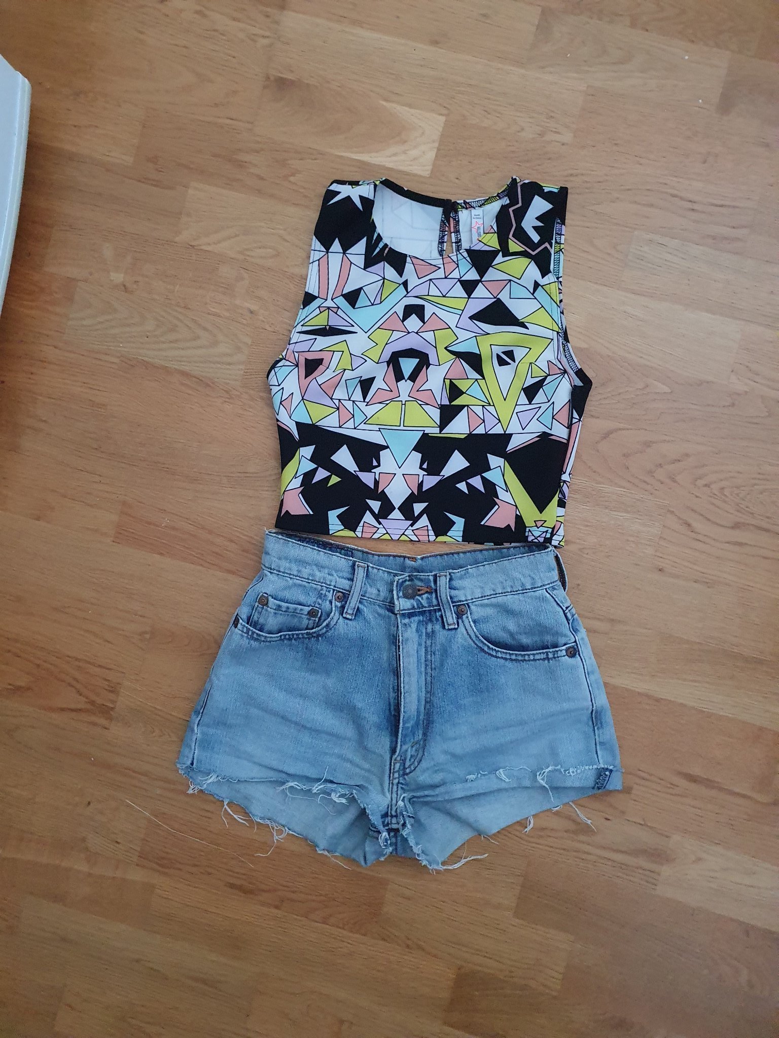 Festlig XS crop monki top linne New yorker party sommar