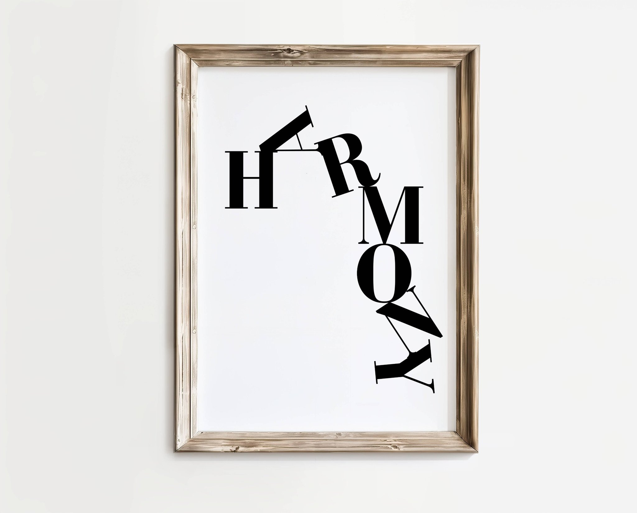 Harmony – Typografisk poster | A4 | Rolig present | SkattkammarenSE