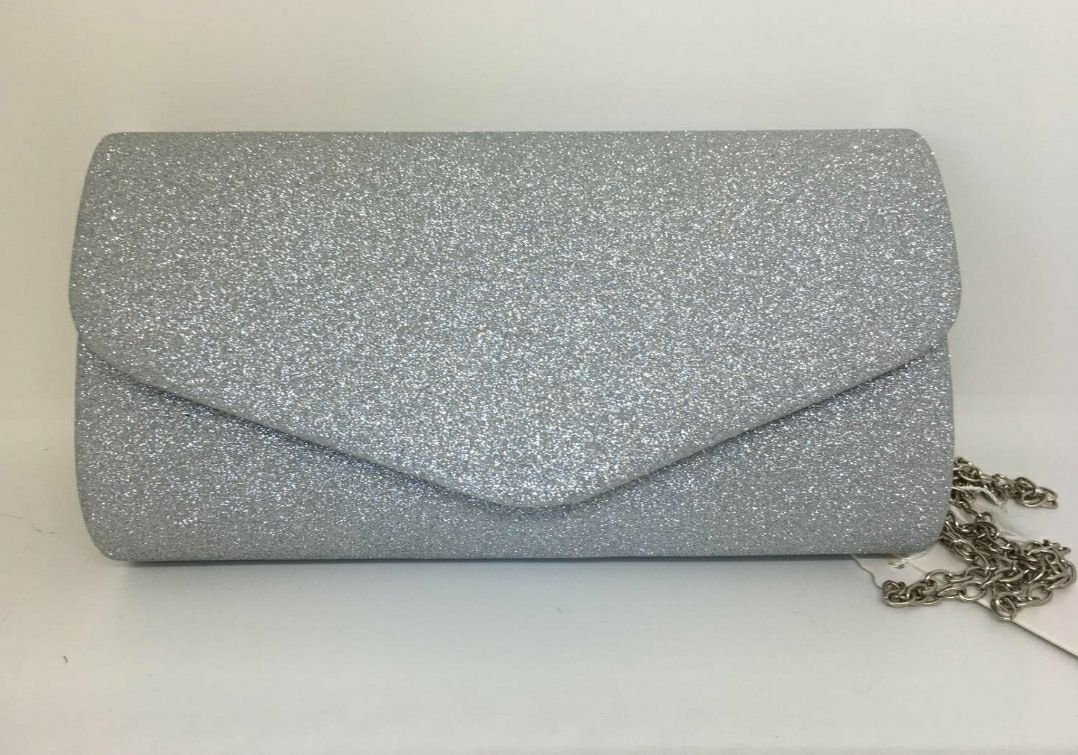 Väska kuvertväska glitter silver Väska kuvertväska glitter silver