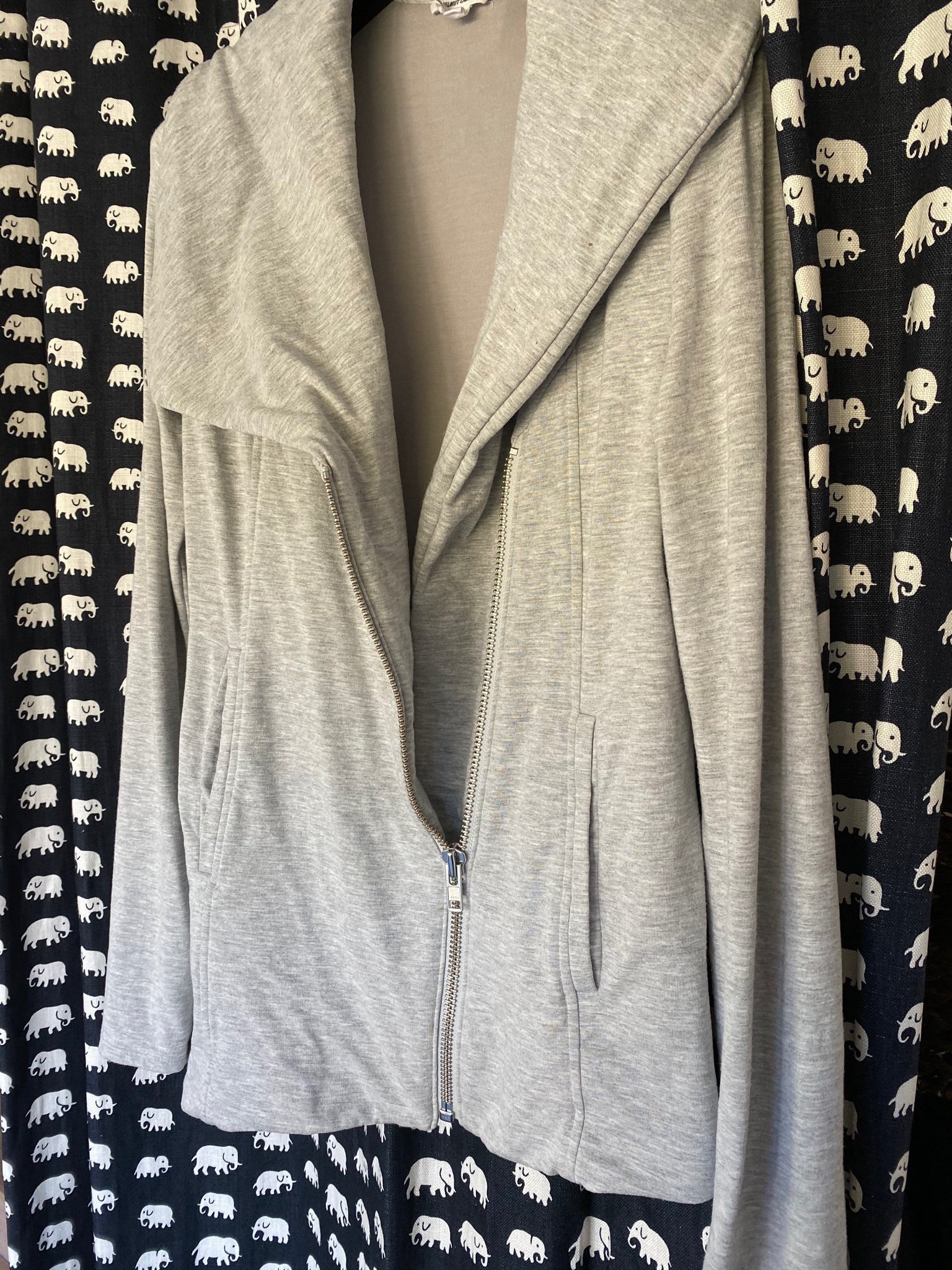 Helmut Lang tröja kofta grå fodrad strl M