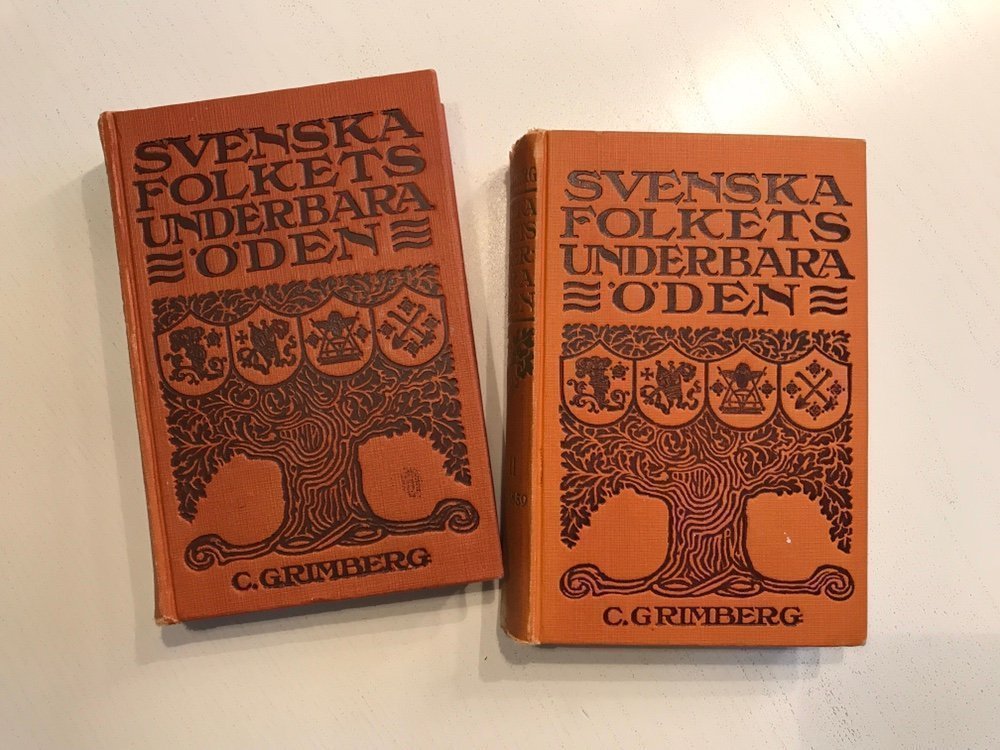 Svenska folkets underbara öden – Carl Grimberg – del 8 + 9 – 2 böcker – vintage