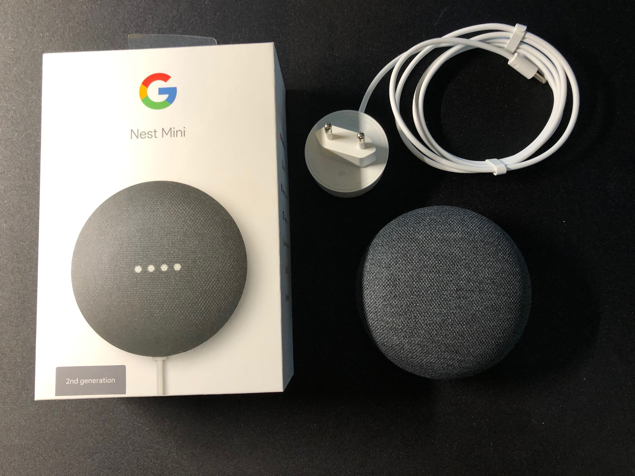Google Nest Mini Svart Charcoal Google Nest Mini Svart Charcoal