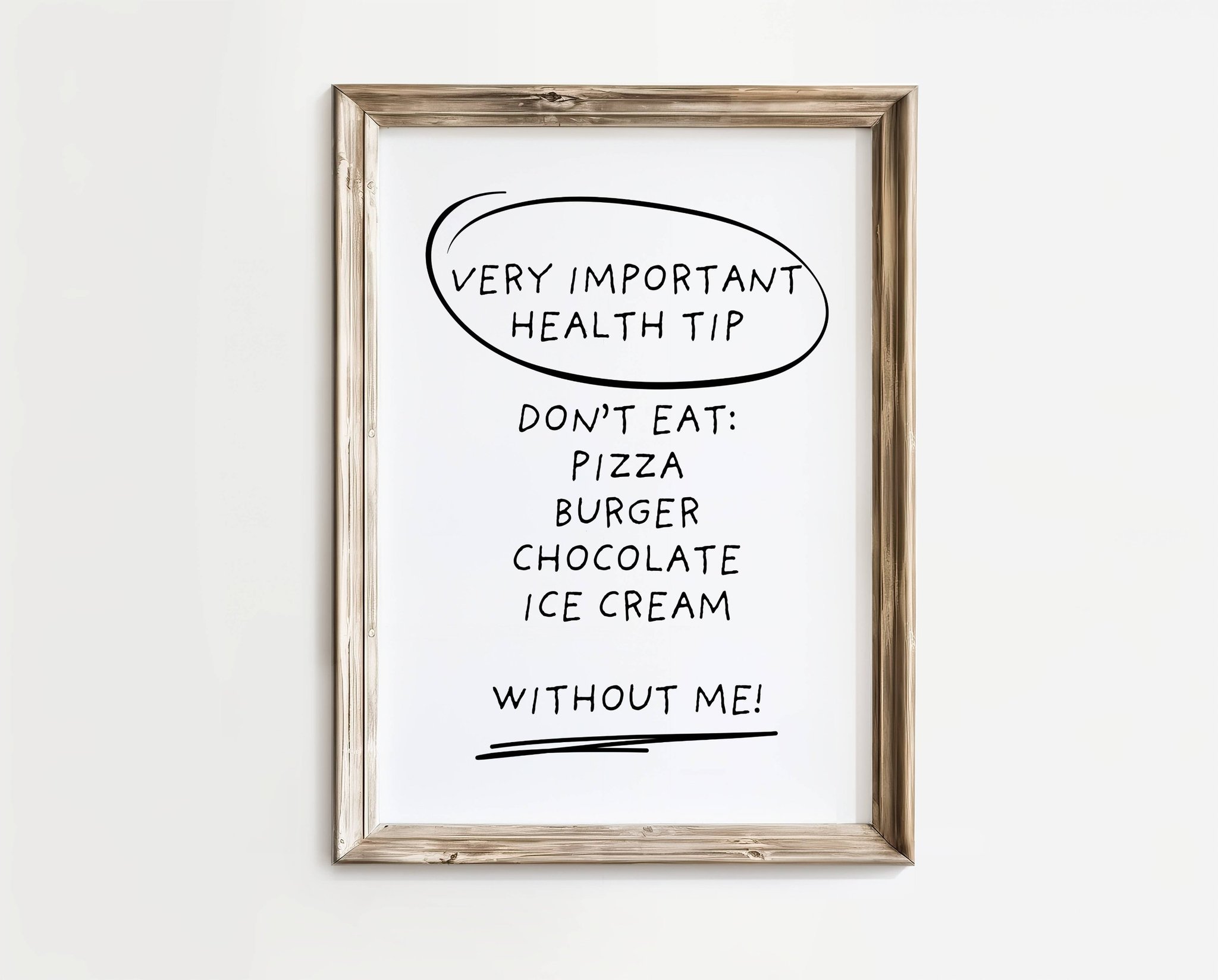 Very Important Health Tip – Humorposter | A4 | Rolig present | SkattkammarenSE