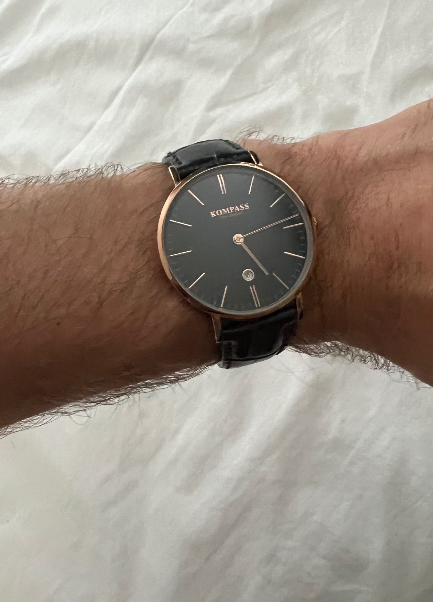 Kompass nautilus 2025 black mesh strap