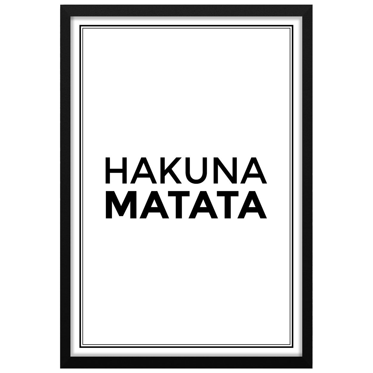 Affisch/Poster Hakuna Matata Text/Citat Lejonkungen 33x48cm på