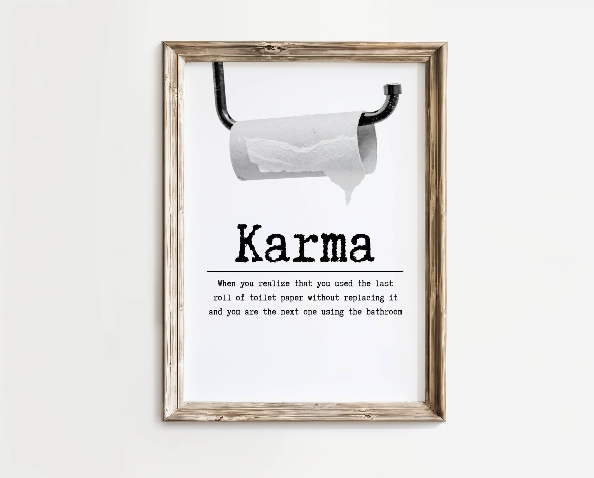 Karma – Badrumshumor poster | A4 | Rolig present | SkattkammarenSE