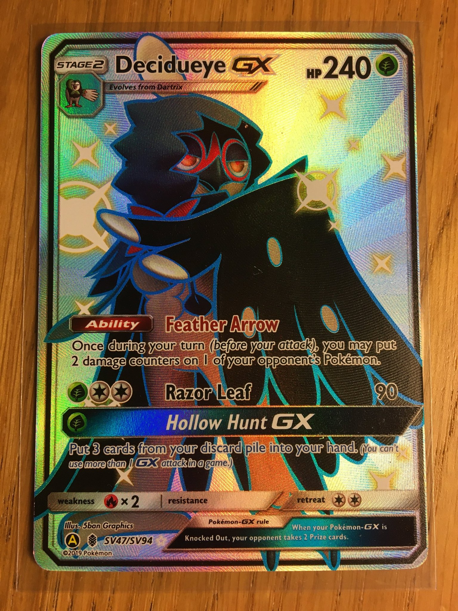 Pokemon DECIDUEYE GX SV47//SV94 Hidden Fates Shiny Vault Ultra Rare NM//MINT