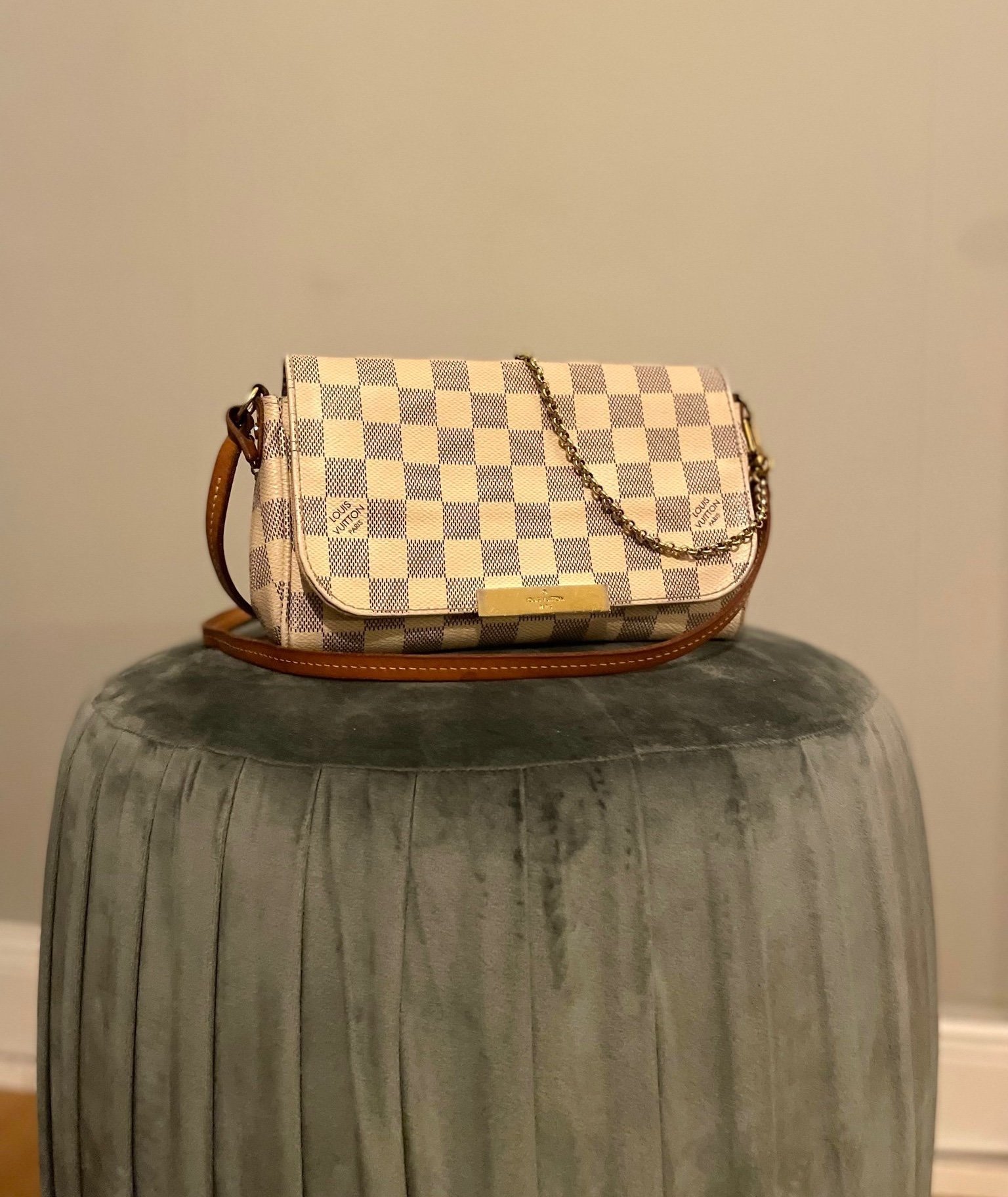 lv favorite damier azur