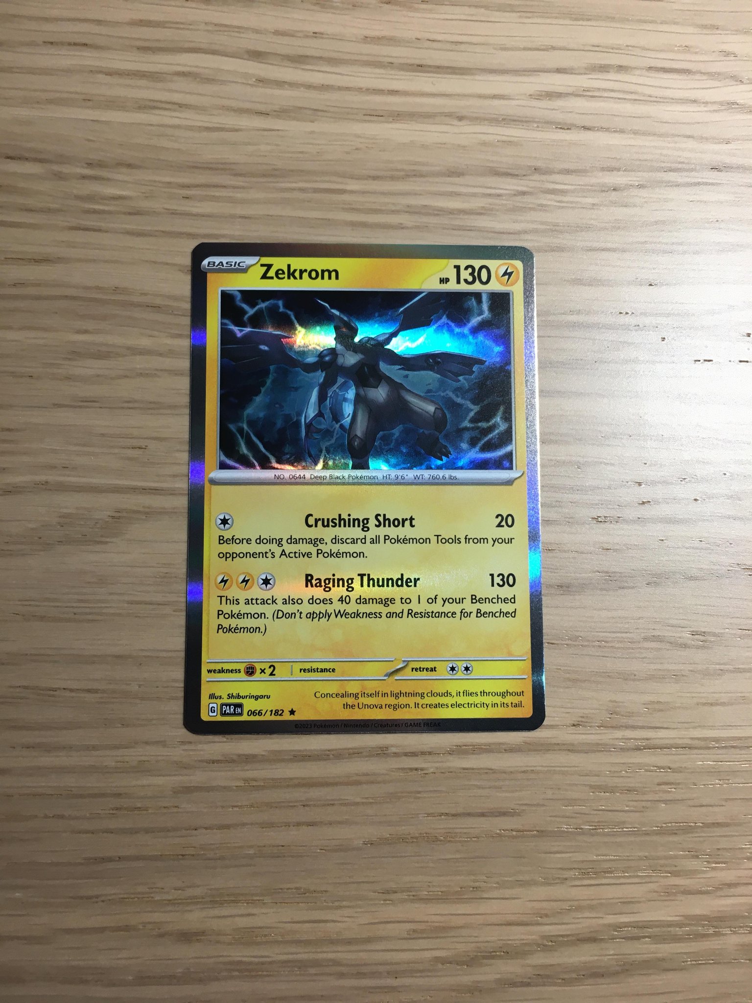 Pokemon TCG - Paradox Rift - Holo - Zekrom - 066/182 - Rare