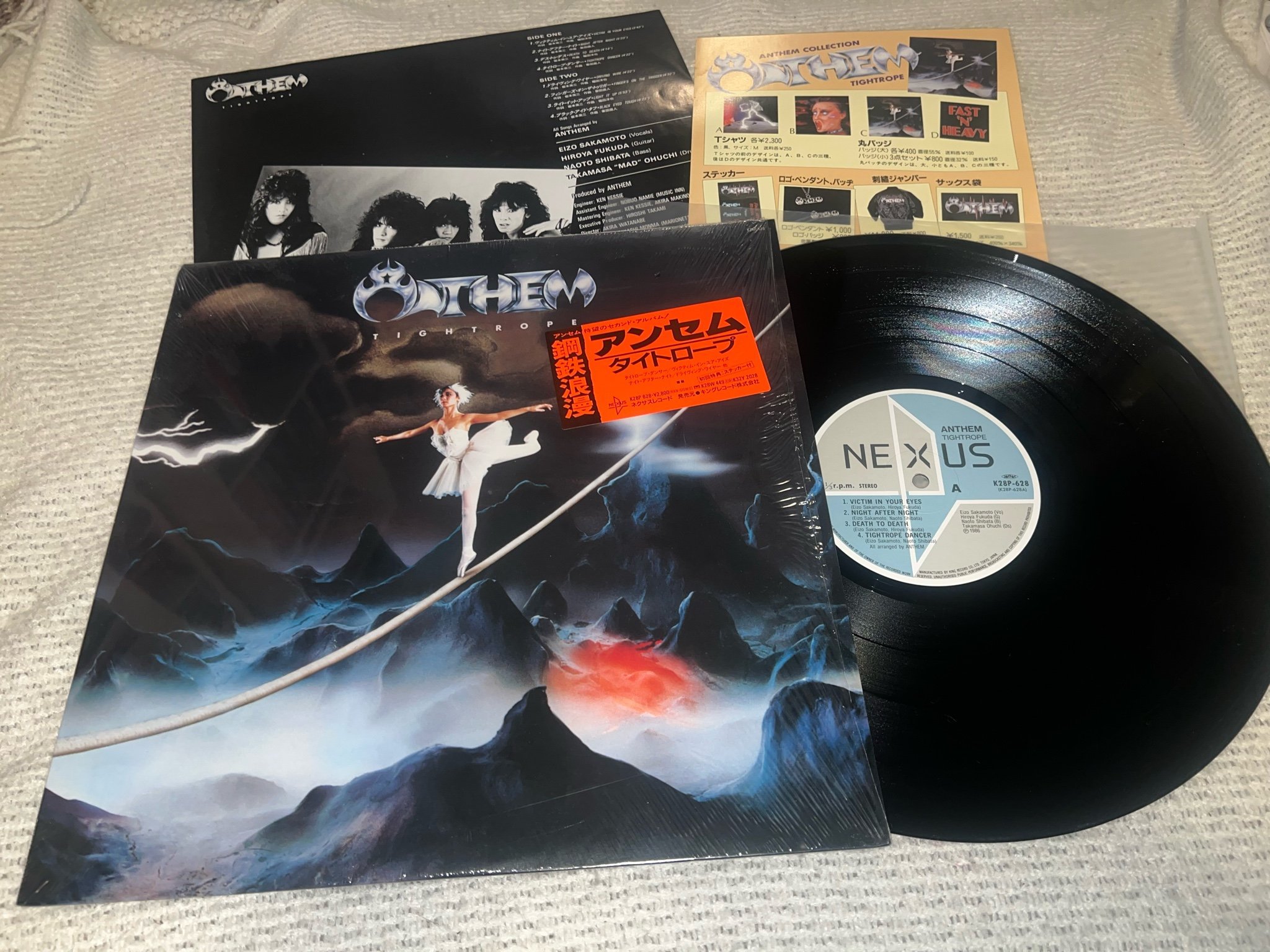 Anthem – Tightrope Japan Press Lp Lyrics Reklam.. | Köp på Tradera