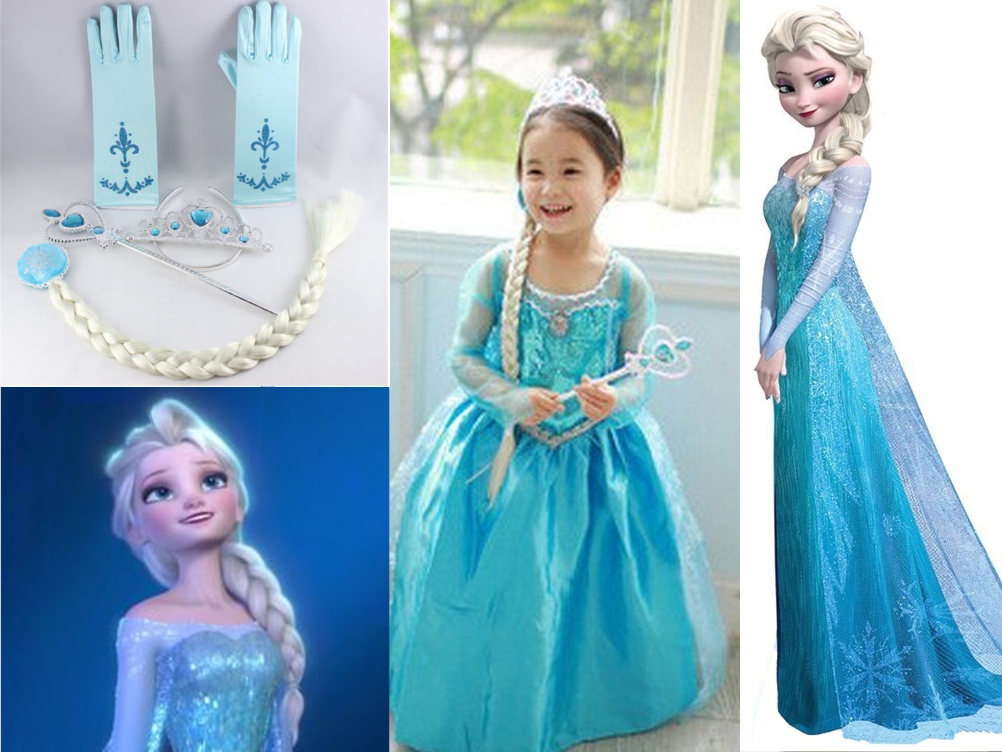 Frost Frozen Elsa klänning tiara handskar hårfläta trollstav ca 110 Svensk lev! Frost Frozen Elsa klänning tiara handskar hårfläta trollstav ca 110 Svensk lev!