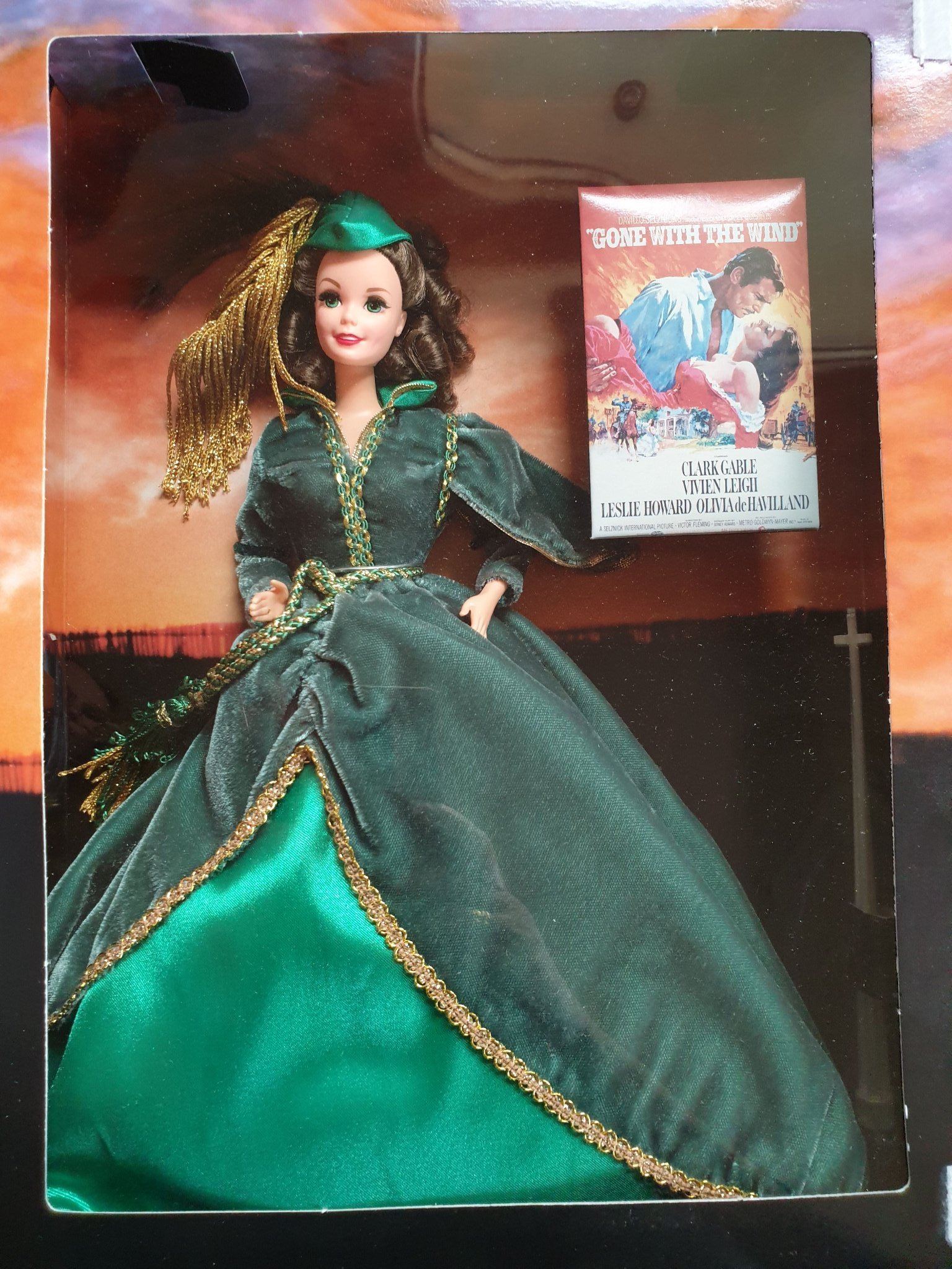 MIB Barbie som Scarlett O'Hara i Borta med vinden! Hollywood Legends från 1995!