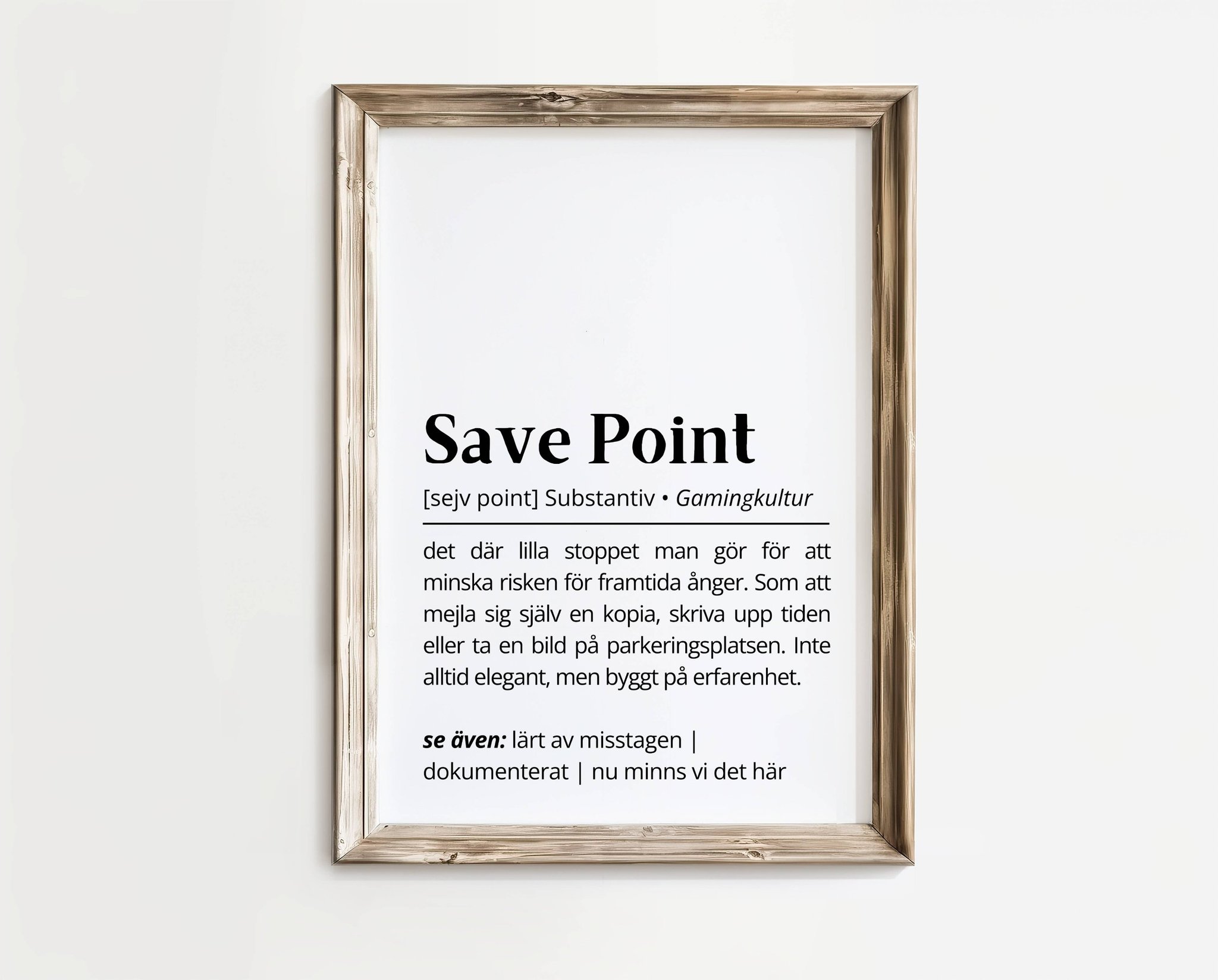 Pause – Definition poster | A4 | Rolig present | SkattkammarenSE