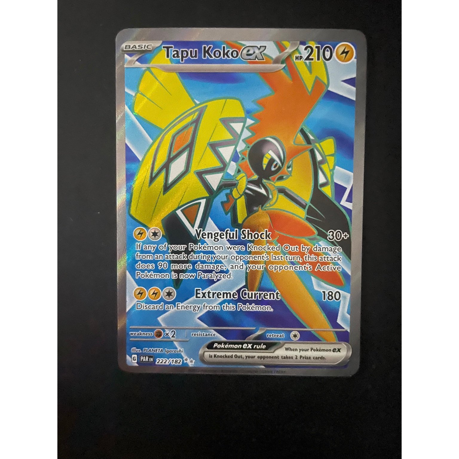 Tapu Koko ex - 222/182 - Full Art Secret Rare