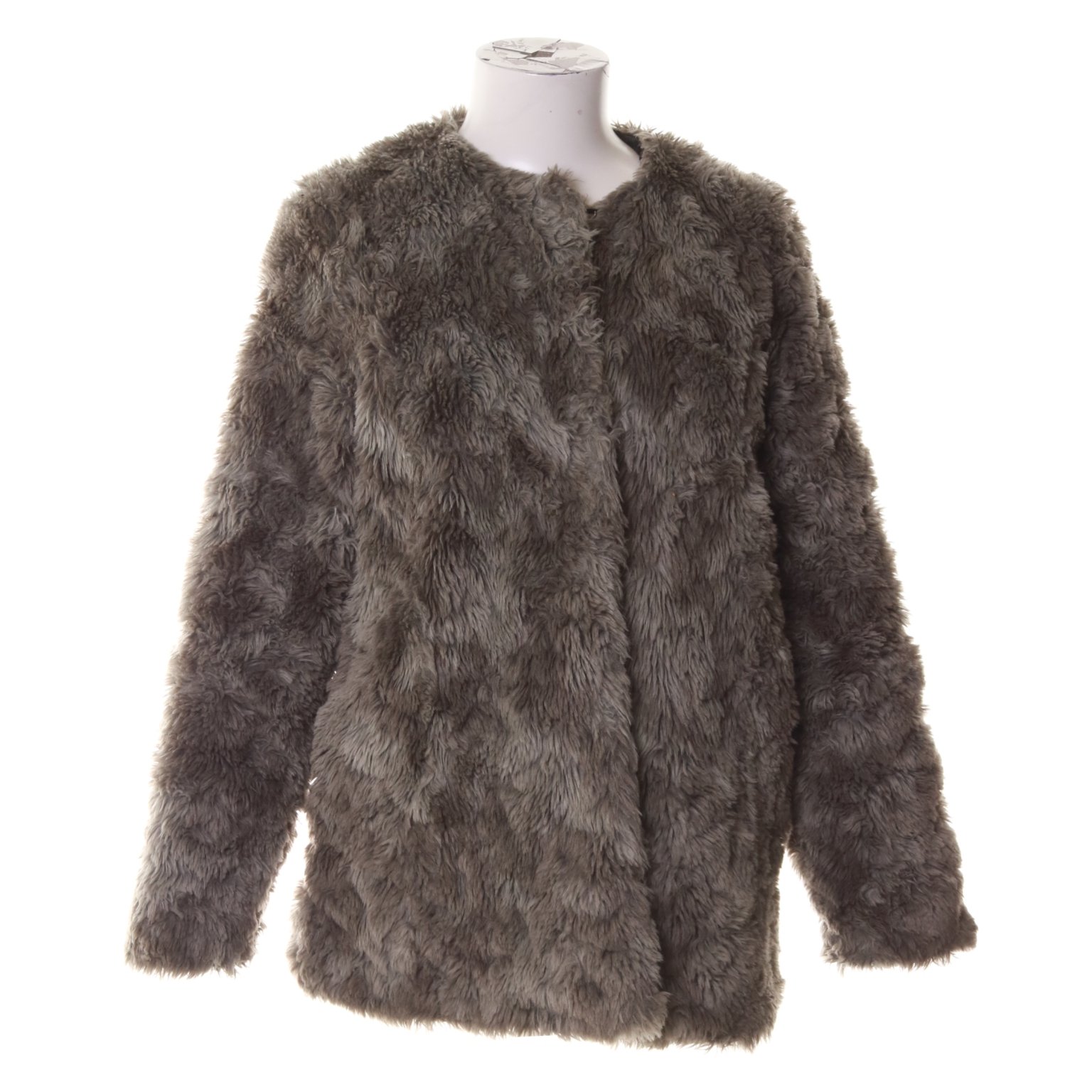 H&M, Jacka, Strl: 38, Faux Fur Päls Teddy, Grå H&M, Jacka, Strl: 38, Faux Fur Päls Teddy, Grå