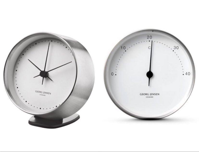 Georg Jensen klocka och termometer Koppel Georg Jensen klocka och termometer Koppel