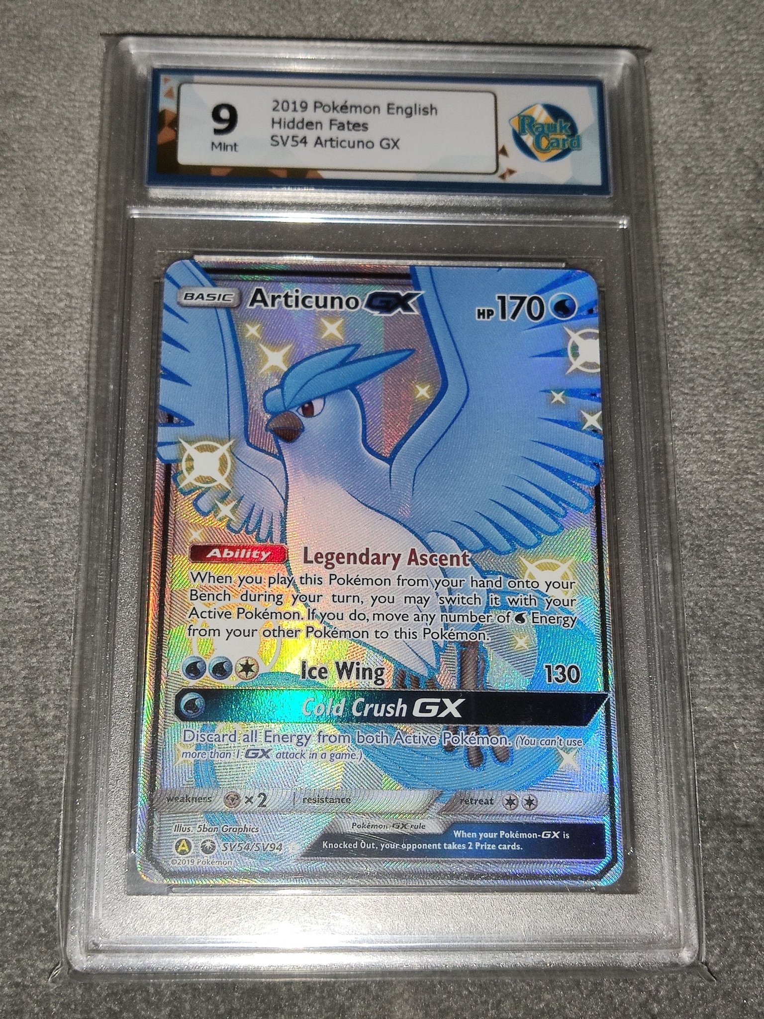 Pokemon - Sun & Moon - Hidden Fates - Articuno-GX (Shiny Full Art) -  SV54/SV94 