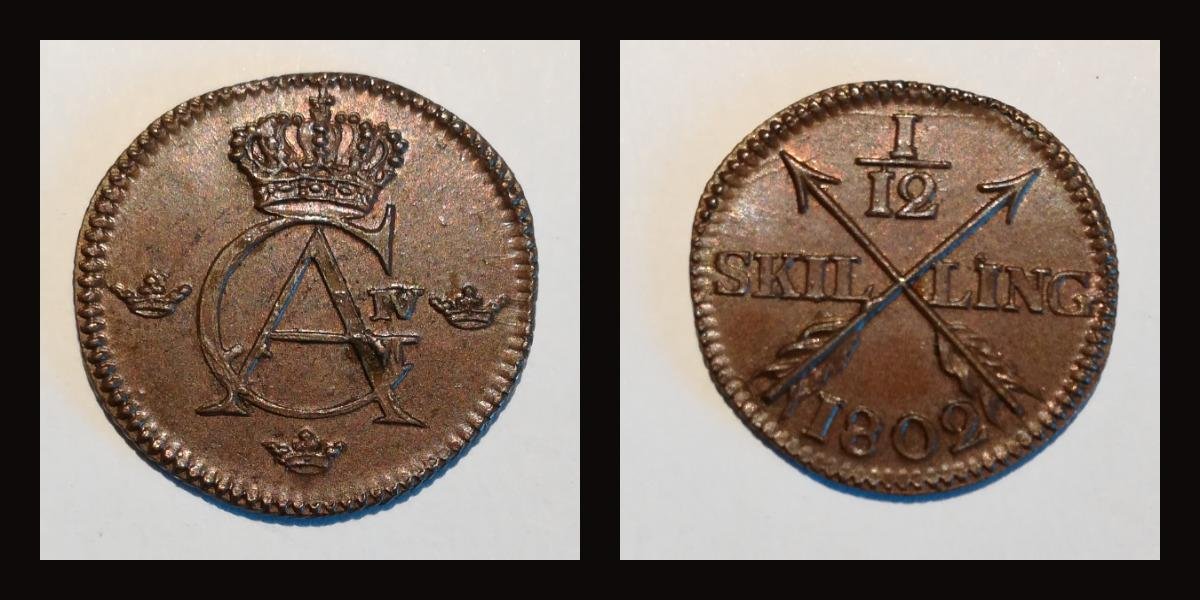 1/12 Skilling 1802.