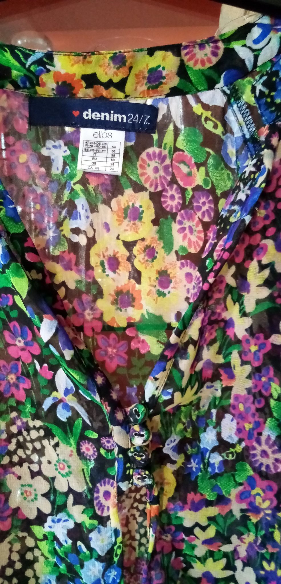 Färgglad tunn jacka tunika, storlek 54 2XL XX.. (396174727 Färgglad tunn jacka tunika, storlek 54 2XL XX.. (396174727