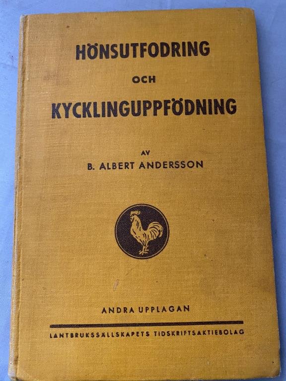 Hönsutfodring och kycklinguppfödning, 1937