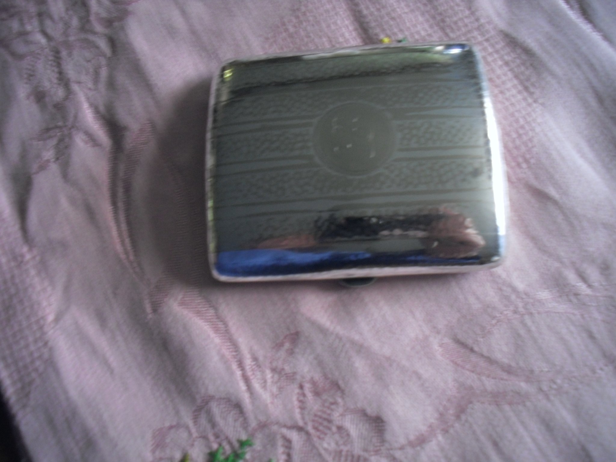 Välvt Cigarett-etui! ALPACCA, dvs nysilver!