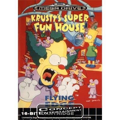 SIMPSONS - KRUSTY'S SUPER FUN HOUSE (i box) till Sega Mega Drive