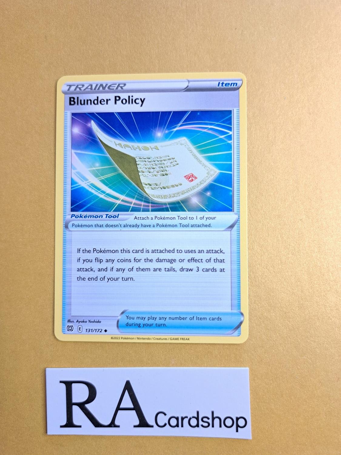 Pokemon Trading Card Game 131/172 Blunder Policy : Uncommon Card