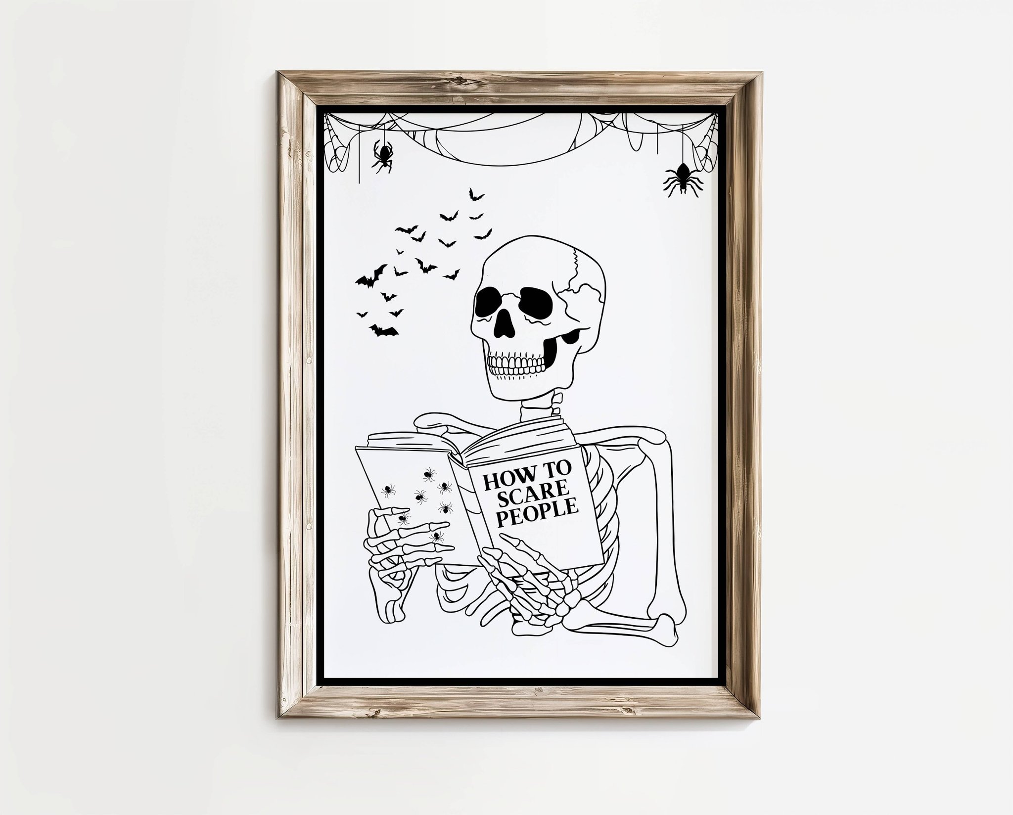 How To Scare People – Skeleton poster | A4 | Rolig present | SkattkammarenSE