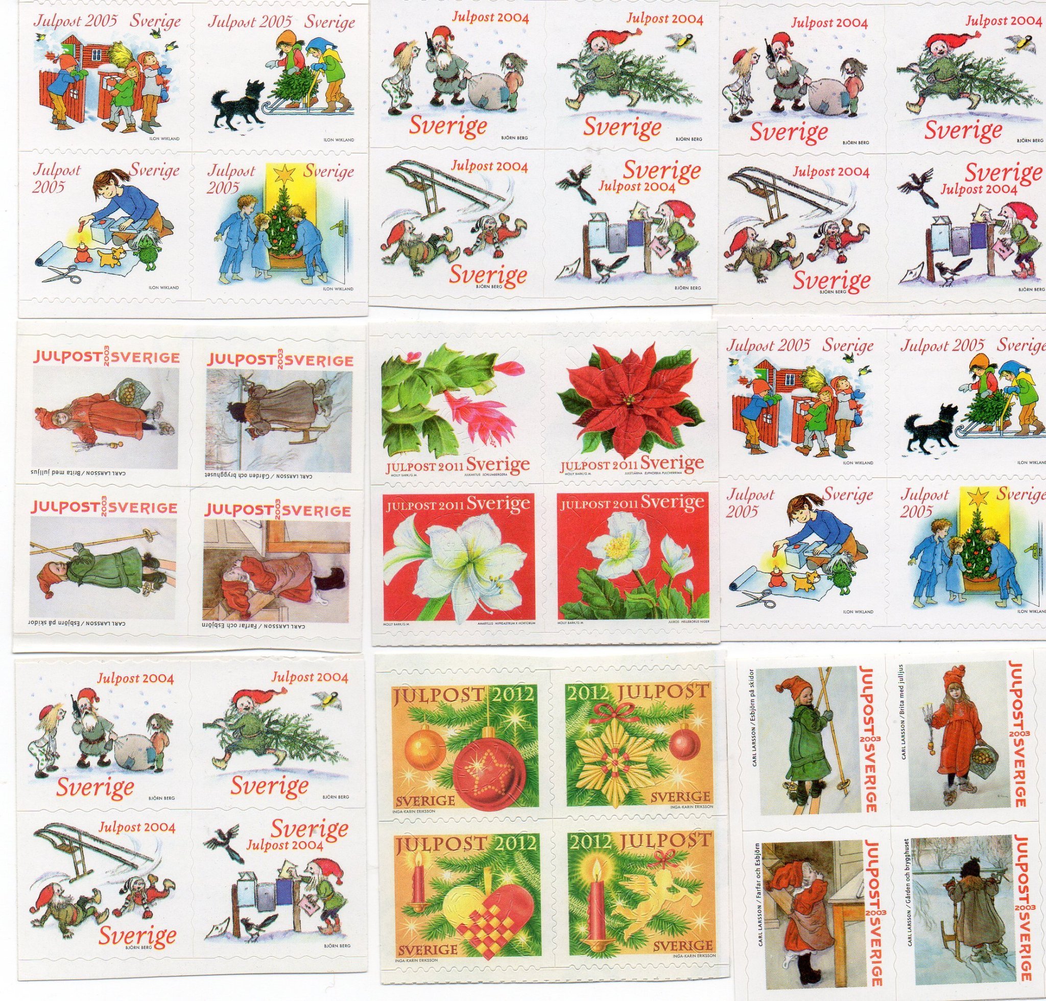 60 st postfriska självhäftande valörlösa julpo.. (397738696) ᐈ Köp på