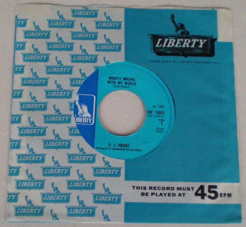 P.J.Proby 45a What´s wrong with my world UK 1968