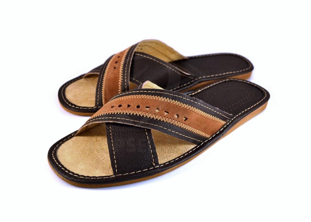 herr sandaler skinn