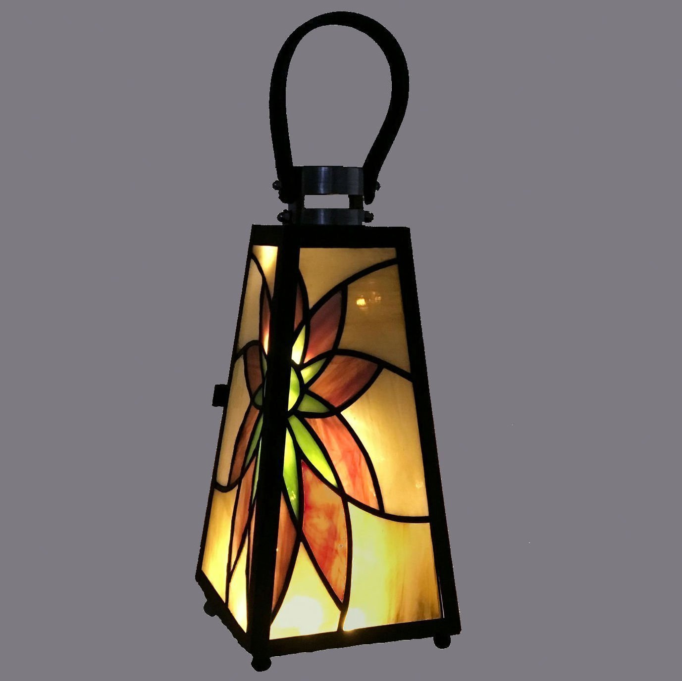 Art Nouveau Stained Glass Lantern "Margarita", made in Tiffany technique