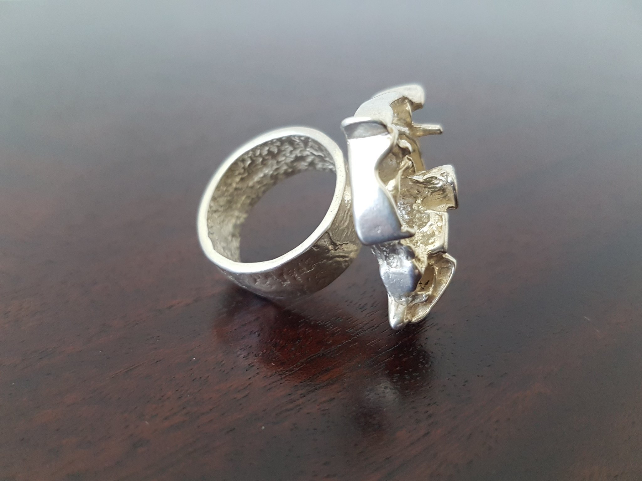 Silver Ring 925 av Juhls Norge Kautokeino Str 17,5 Vikt 19,2 gr Stämplad