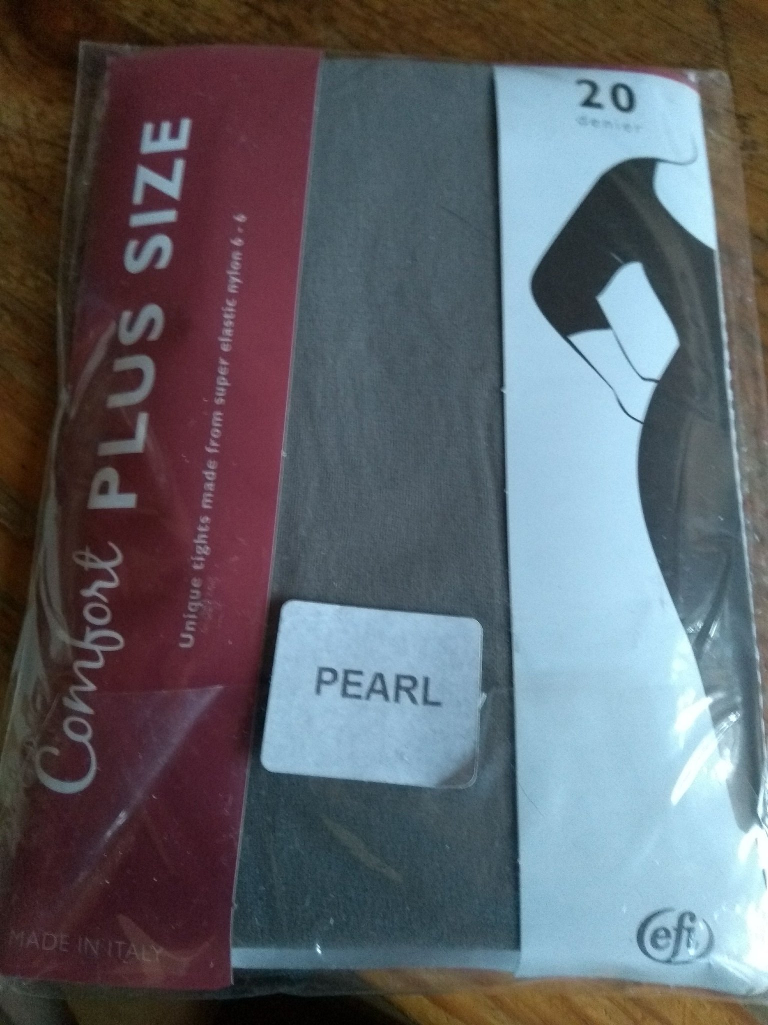 Comfort plus size grå ( pearl) strumpbyxa stl 46-54