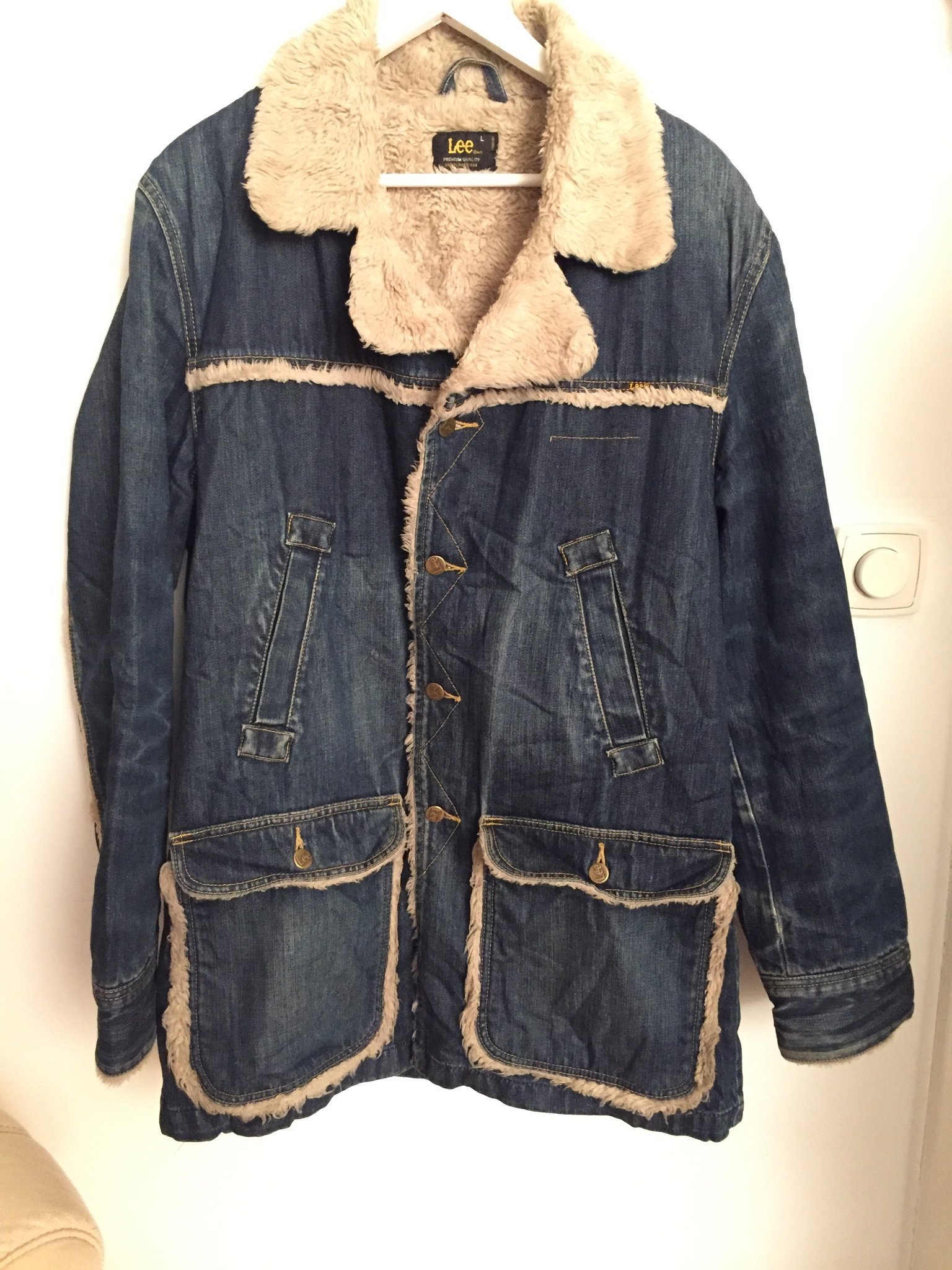 LEE PREMIUM QUALITY JEANSJACKA FODRAD VINTAGE S.. (376710167 Jeansjacka LEE fodrad vintage på