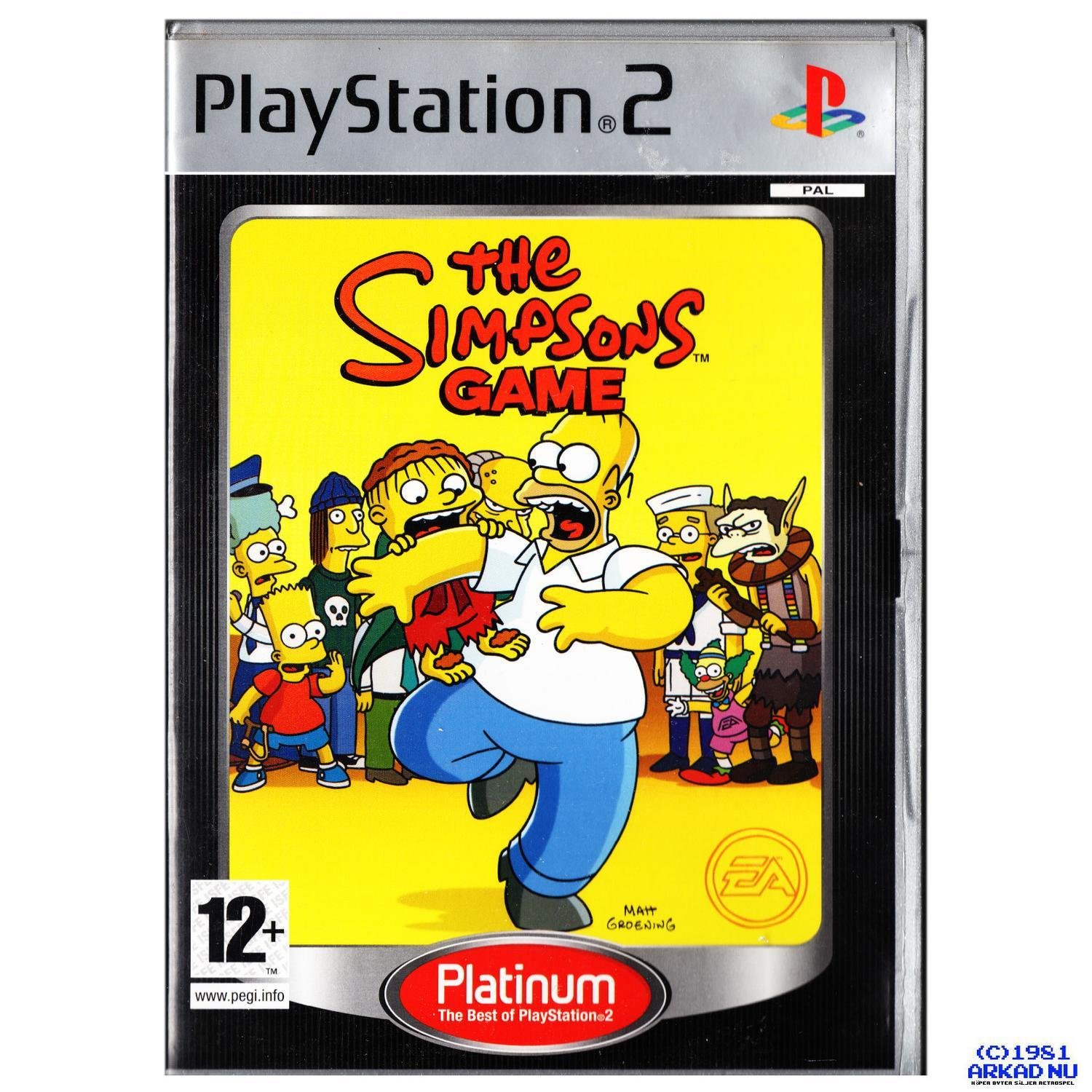 THE SIMPSONS GAME PS2 PLATINUM | Köp från arkadnu på Tradera (591029272)