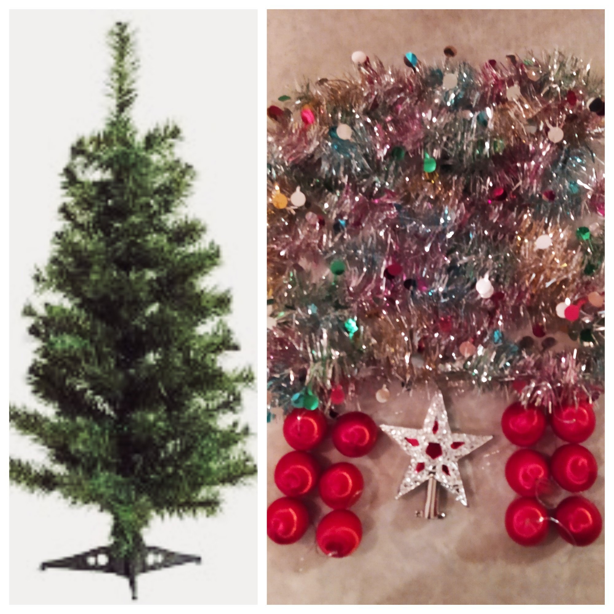 Julgran 60 cm med Fot och Pynt Köp på Tradera (615605018)