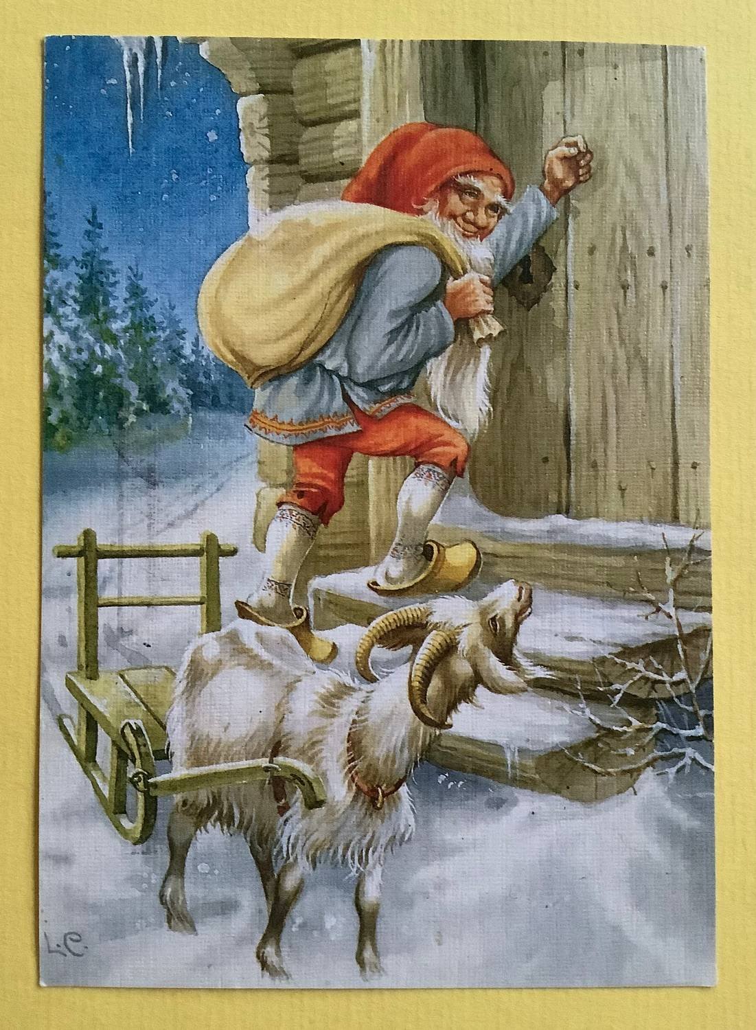 Julkort Tomte 2025 Lucky Brandie
