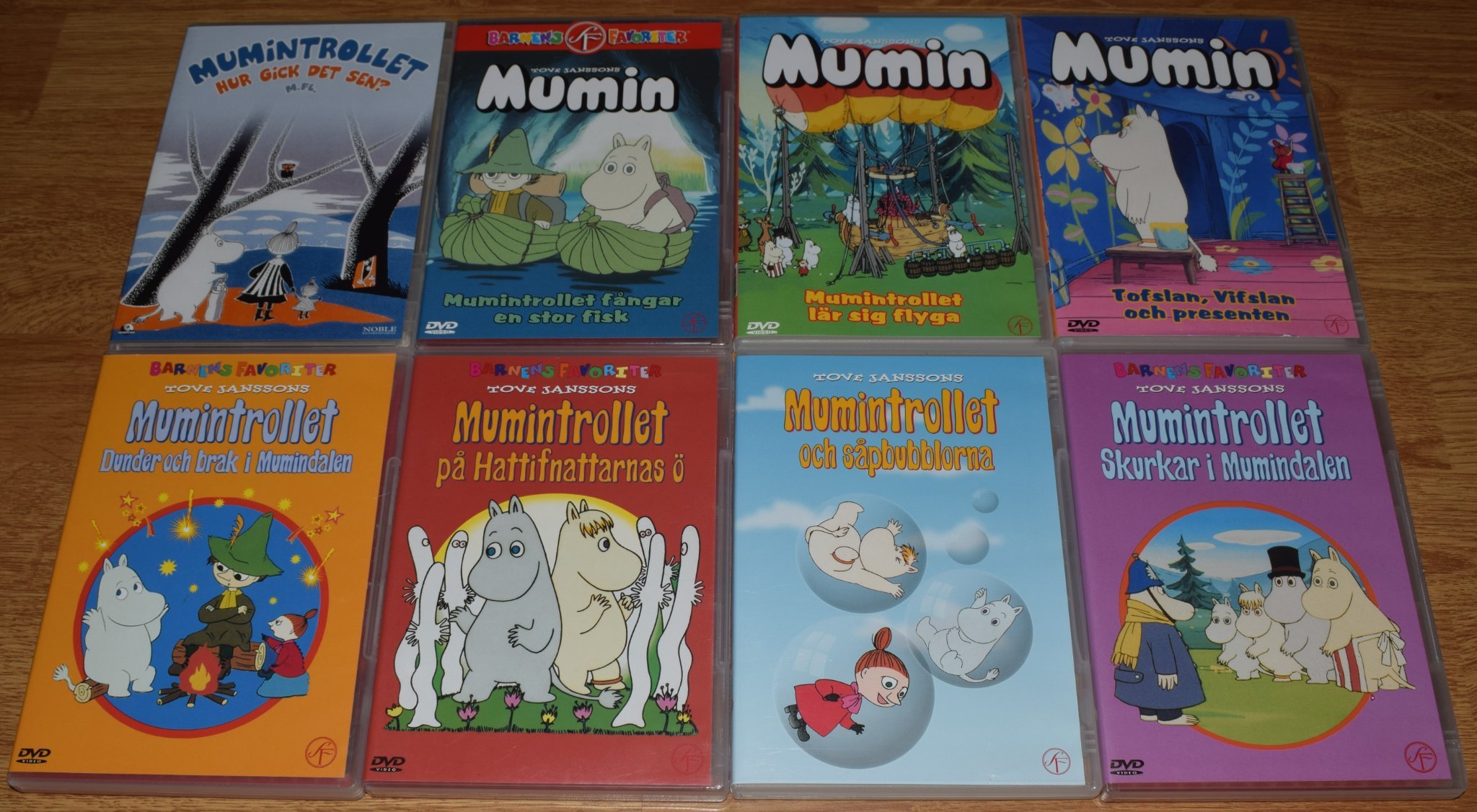 8 Stycken Mumin/Mumintrollet DVD - Svenskt Tal