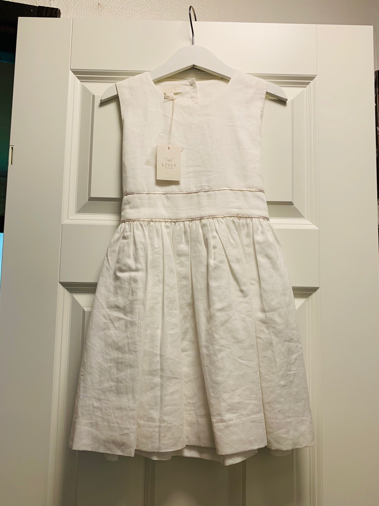 Livly Alicia dress klänning ny med lapp (419123081) ᐈ Köp Köp Livly Alicia Klänning Vit 4 år i Festklänningar till