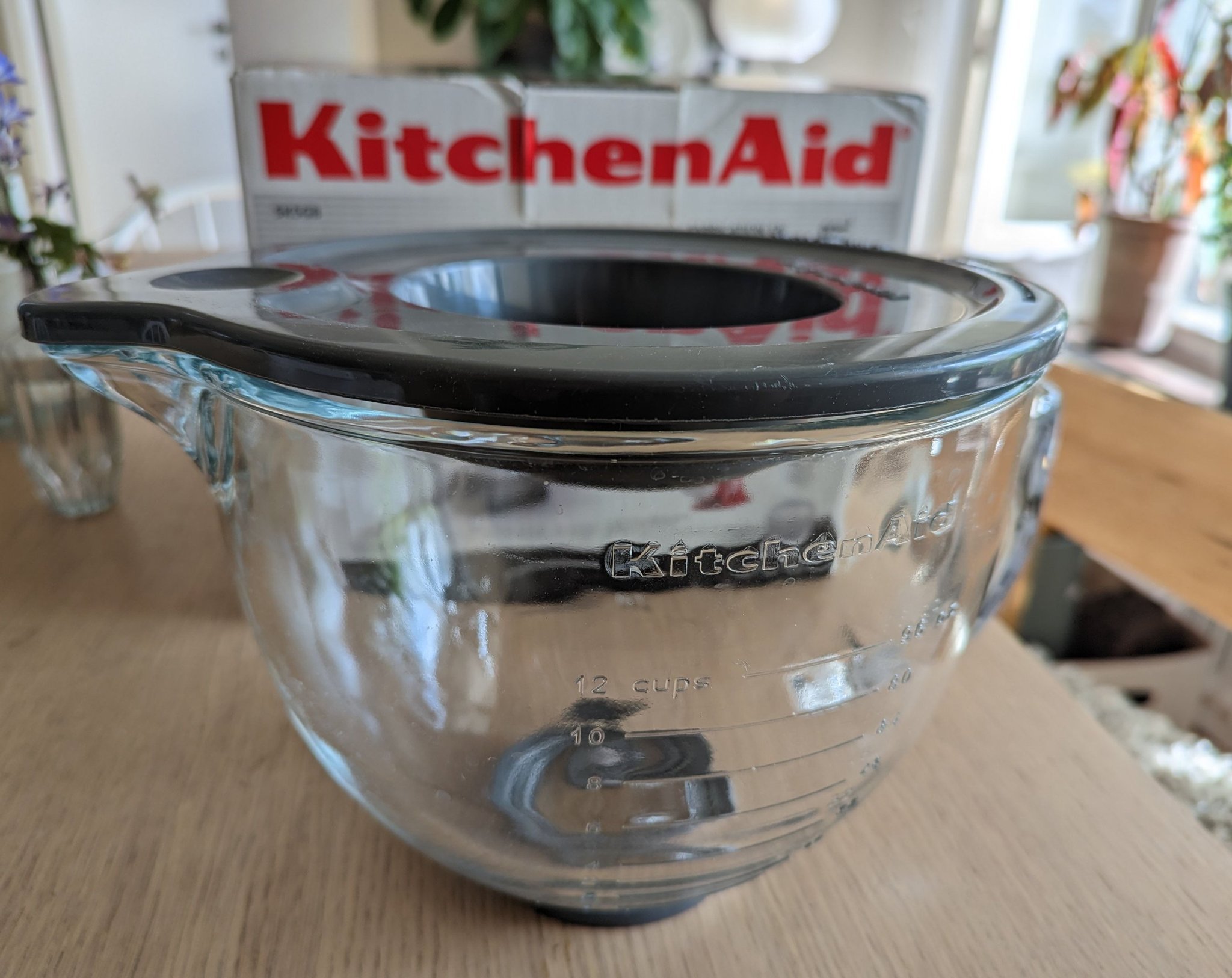 KitchenAid glasskål med lock, 4,8L modell 5K.. Köp på Tradera