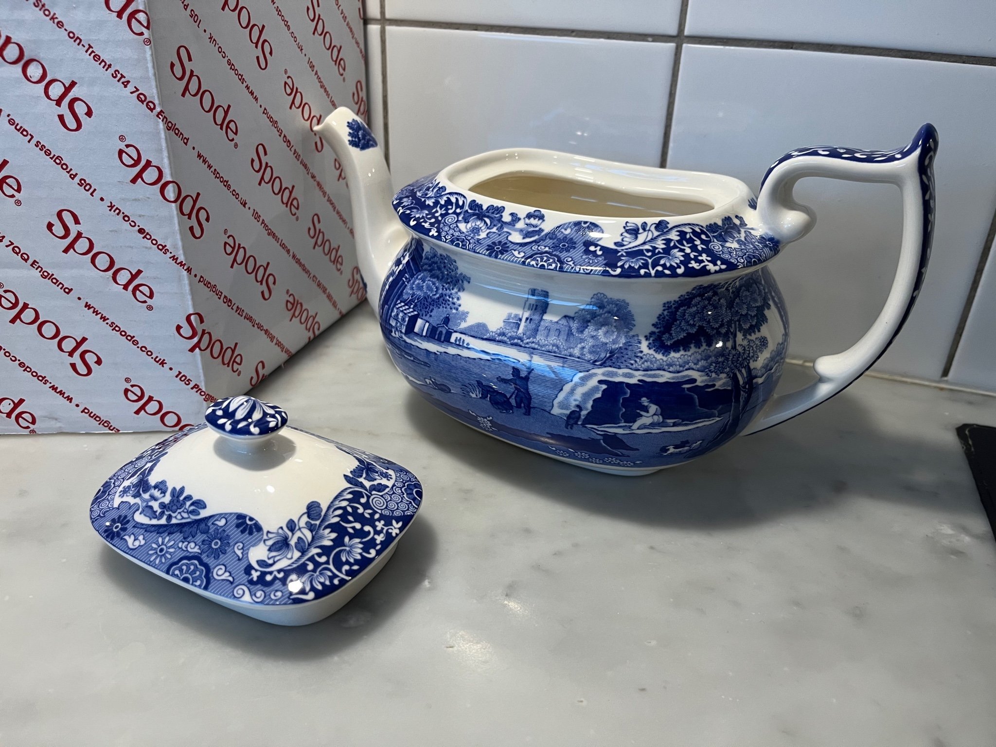 Spode Blue Italian teapot 1,1 liter Köp på Tradera (578628377)