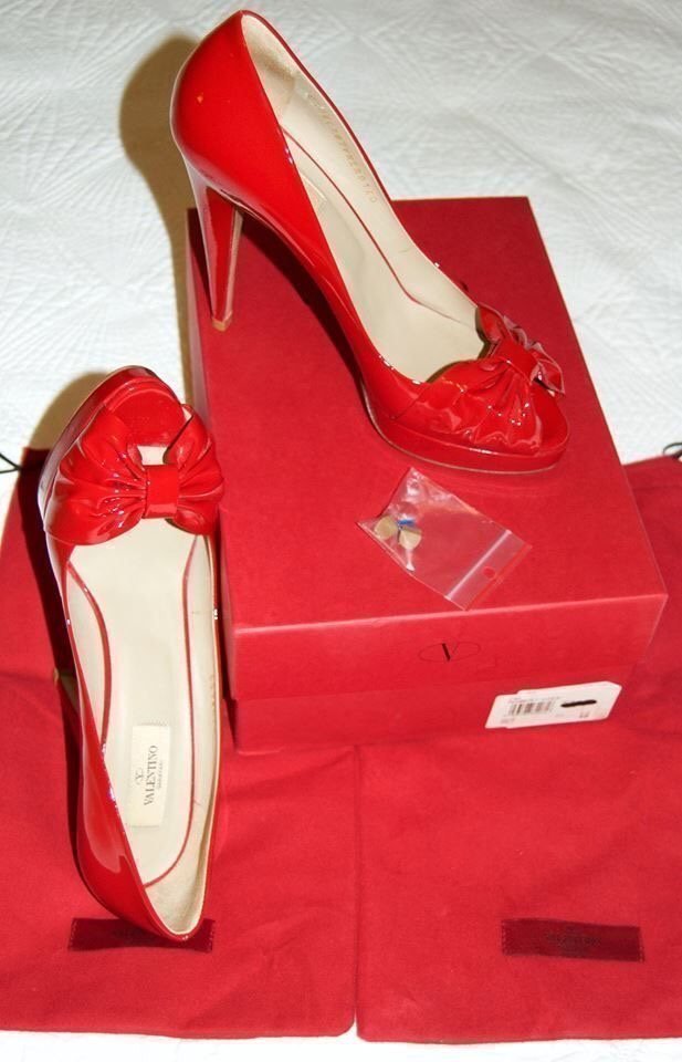 Valentino Garavani Couture Rockstud Red Pump Heels - Size 40