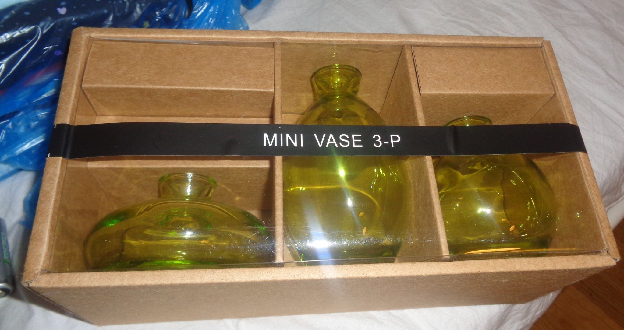 3 PACK GRÖNA MINI VASER I HELT NYTT SKICK !!!