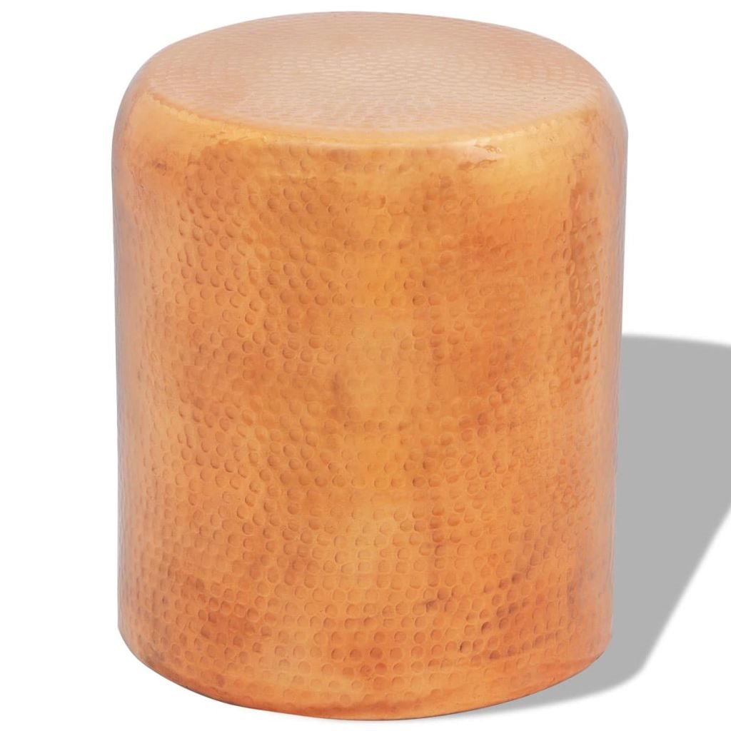 Sidobord av hamrad aluminium cylinder Mässing/Kopparfärg på ...
