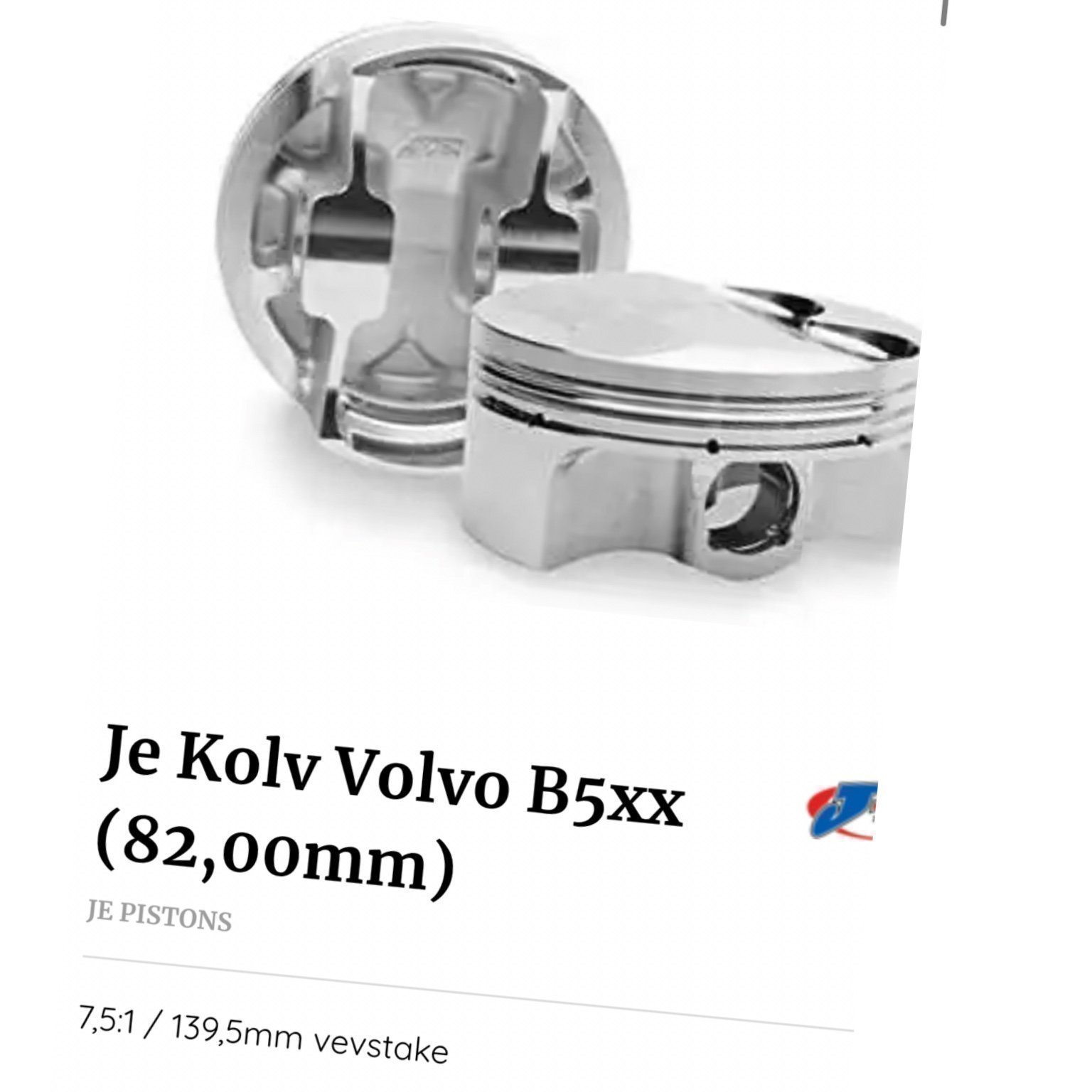 Se Produkter Som Liknar Smidda Kolvar Volvo T5 JE Pis P Tradera